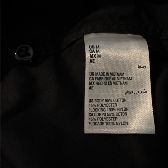 INC Flocked Velvet Floral Blouse Black Size M Goth Glam Holiday Textured Office - Picture 10 of 11